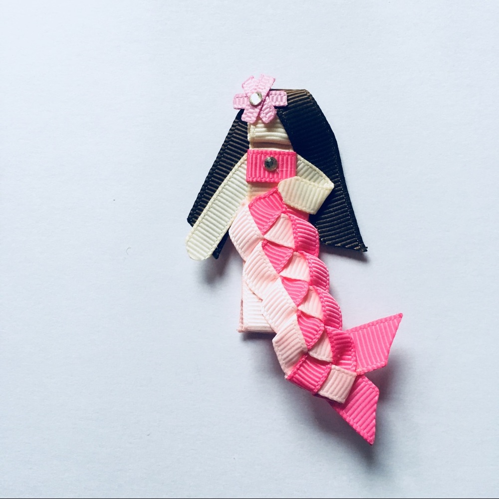 Girls Pink Mermaid Hair Clip